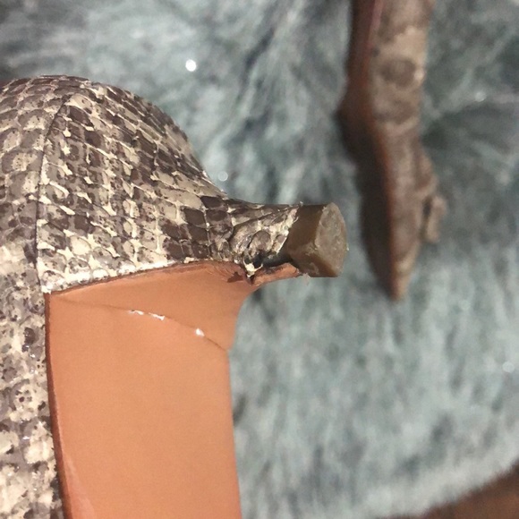 COACH Snake Print Kitten Heels Sz 7.5 - Picture 4 of 8